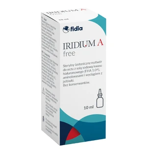 Iridium A Free, moisturizing eye drops, solution, 10 ml