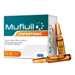 Mufluil Hipertonic, hypertone oplossing voor druppelen en vernevelen, 5 ml x 10 ampullen