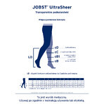 Jobst Ultra Sheer, medias de compresión para la rodilla, CCL2, puntera cerrada, talla 3, natural