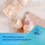 Canpol Babies EasyStart, anti-colic, sticlă cu gaură largă, Gold, roz, 35/239, de la naștere, 120 ml