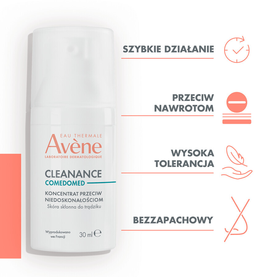 Avene Cleanance ComedoMed, concentrado contra las imperfecciones, pieles con tendencia acneica, 30 ml