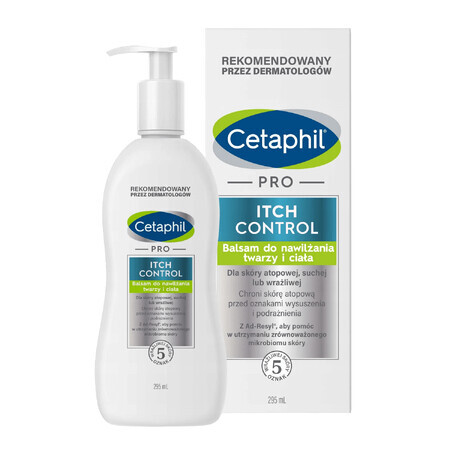 Cetaphil Pro Itch Control, bálsamo hidratante para rostro y cuerpo, para bebés y niños, 295 ml