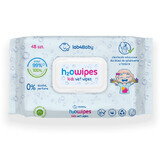 Lab4baby H2O Wipes Bebé, toallitas humedecidas en agua, desde el nacimiento, 48 unidades