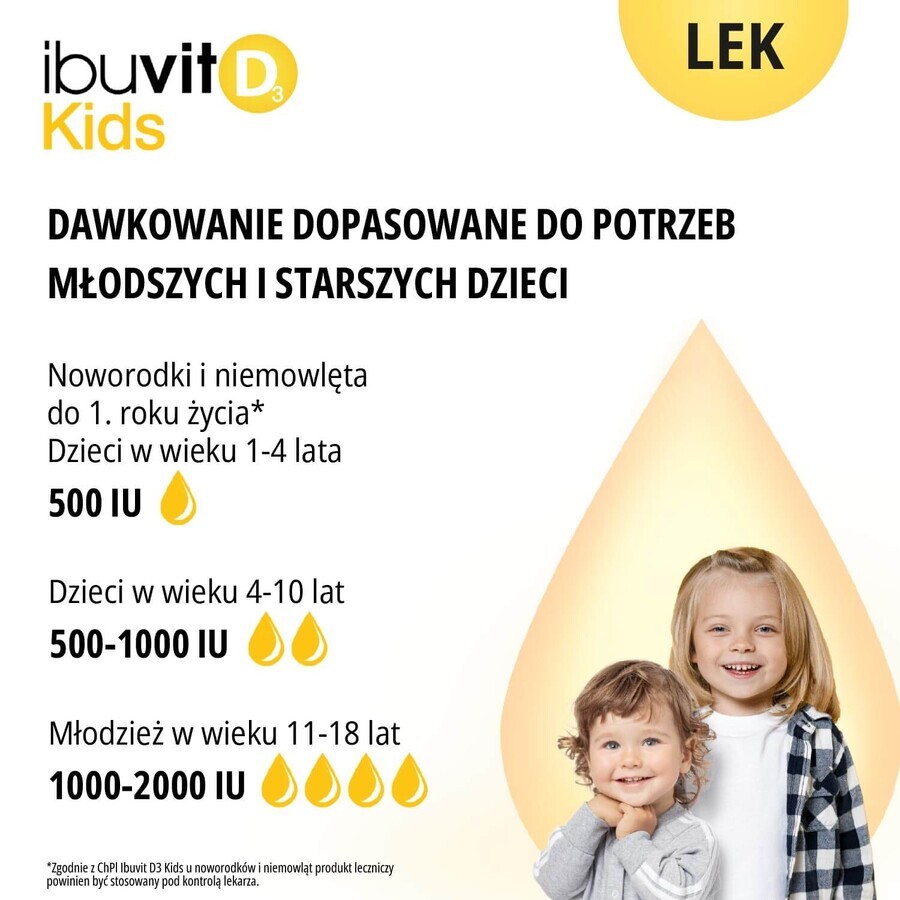 Ibutiv D3 Kids 15000 UI/ml, picături orale, soluție, 10 ml