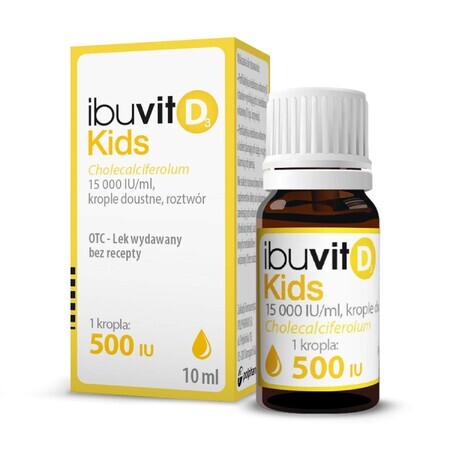 Ibutiv D3 Kids 15000 UI/ml, picături orale, soluție, 10 ml