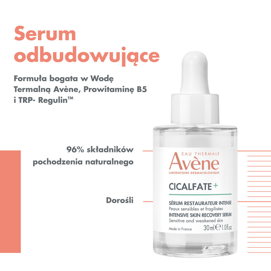 Avene Cicalfate+, suero reparador intensivo, pieles sensibles y debilitadas, 30 ml