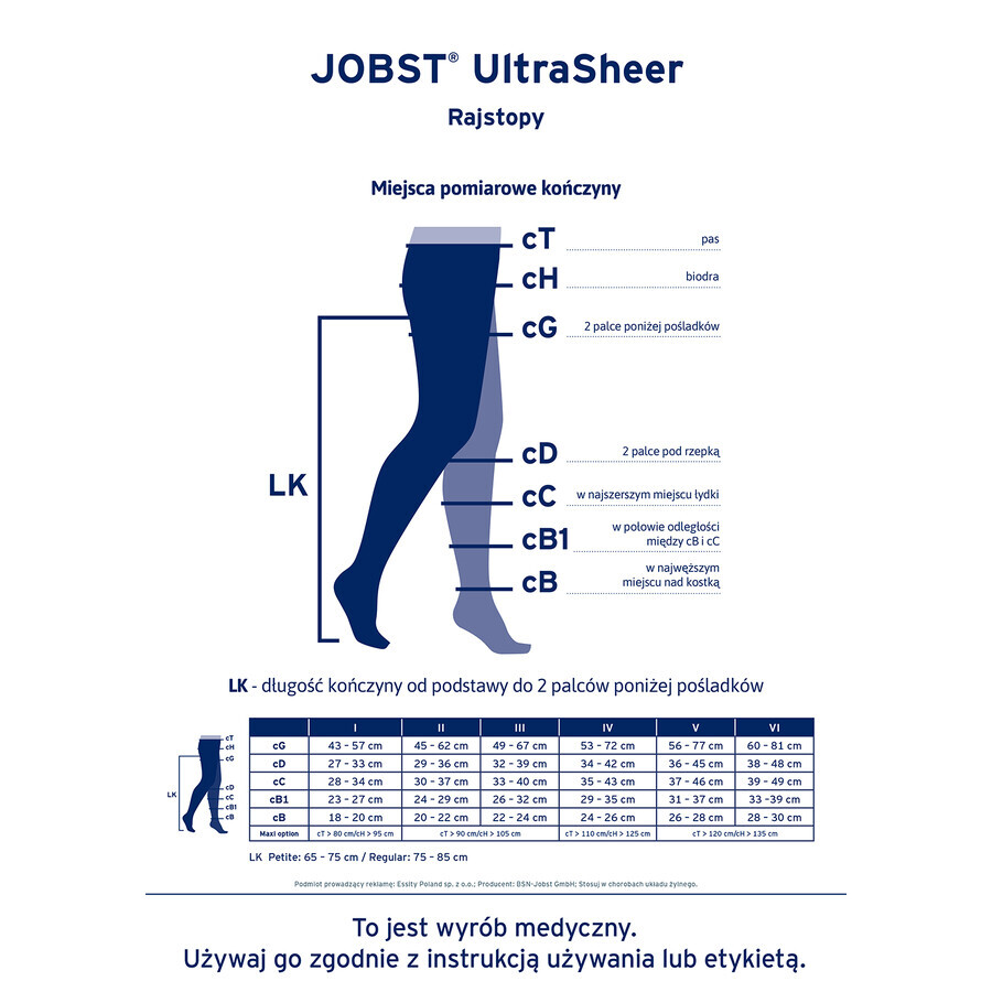 Jobst Ultra Sheer, medias de compresión, CCL2, puntera cerrada, talla 2, natural