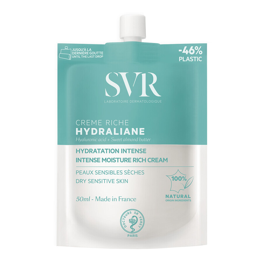 SVR Hydraliane Riche, crema hidratante intensiva para pieles secas y muy secas, 50 ml