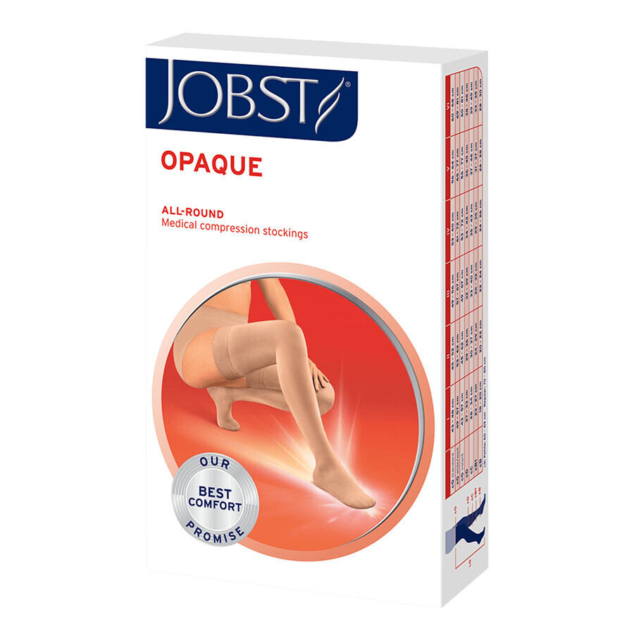 Jobst Opaque, medias de compresión, CCL2, puntera cerrada, talla 4, natural