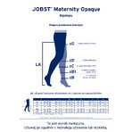 Jobst Maternity Opaque, collants de compression pour la grossesse, CCL2, bout fermé, taille 3, noir