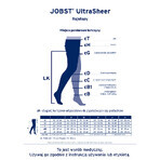 Jobst Ultra Sheer, medias de compresión, CCL2, puntera cerrada, talla 5, negro