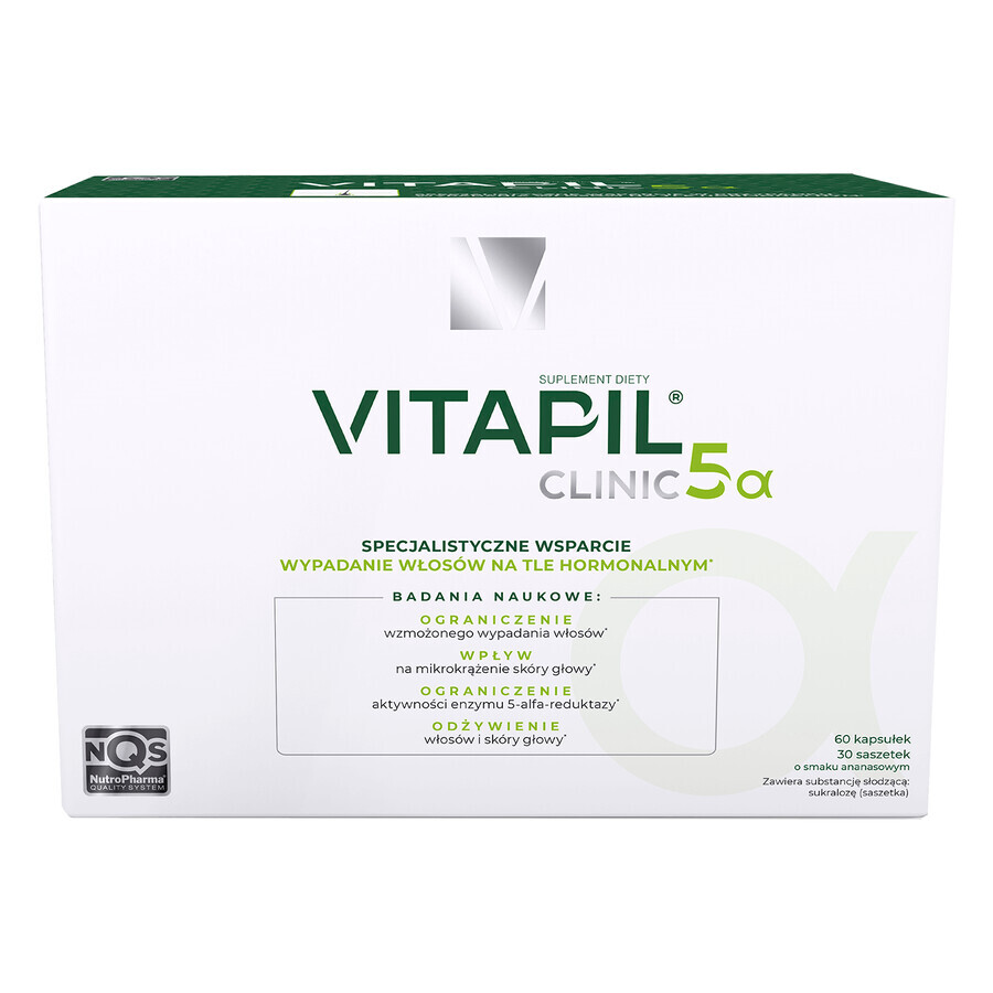 Vitapil Clinic 5alpha, 30 sobres + 60 cápsulas