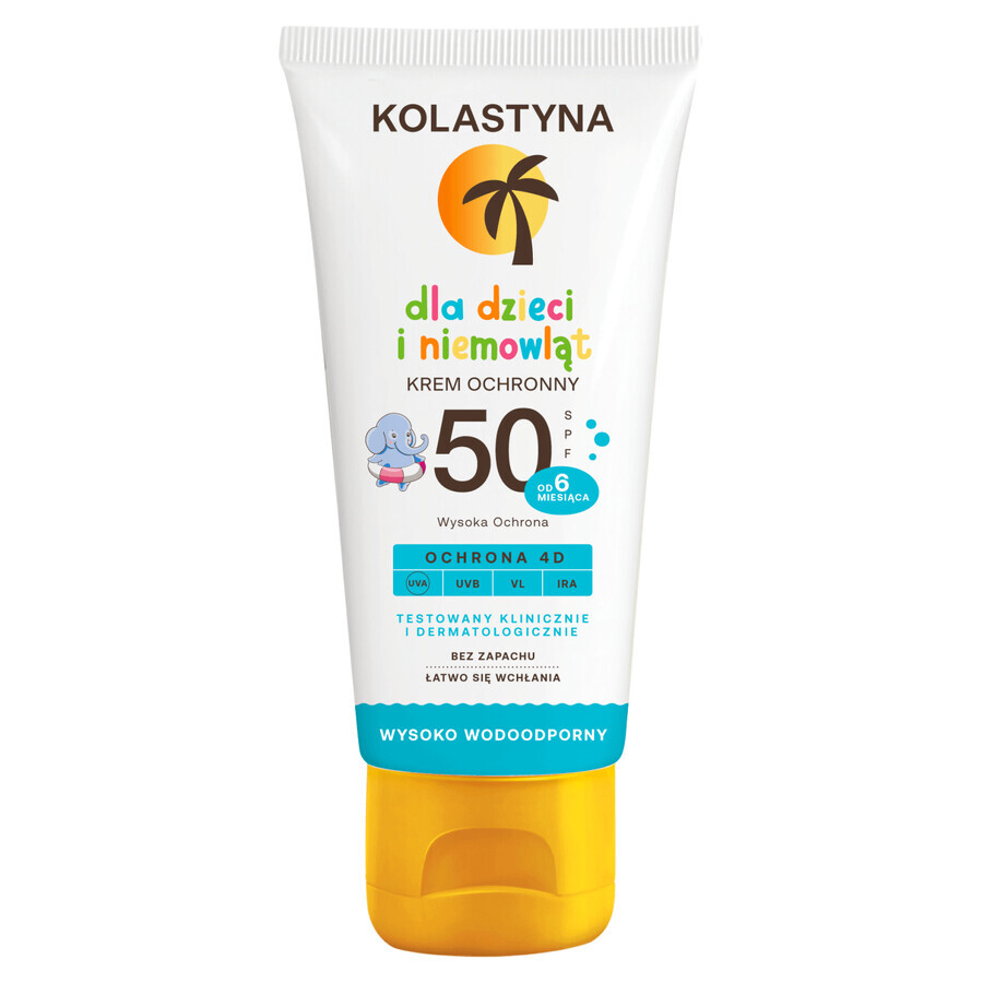 Kolastyna, crema de protección solar para niños y bebés, a partir de 6 meses, SPF 50, 75 ml