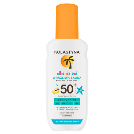 Kolastyna, emulsión protectora en spray para niños, pieles sensibles, SPF 50+, 150 ml