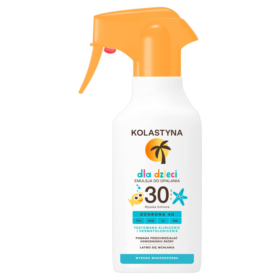 Kolastyna, emulsión bronceadora para niños, SPF 30, 200 ml