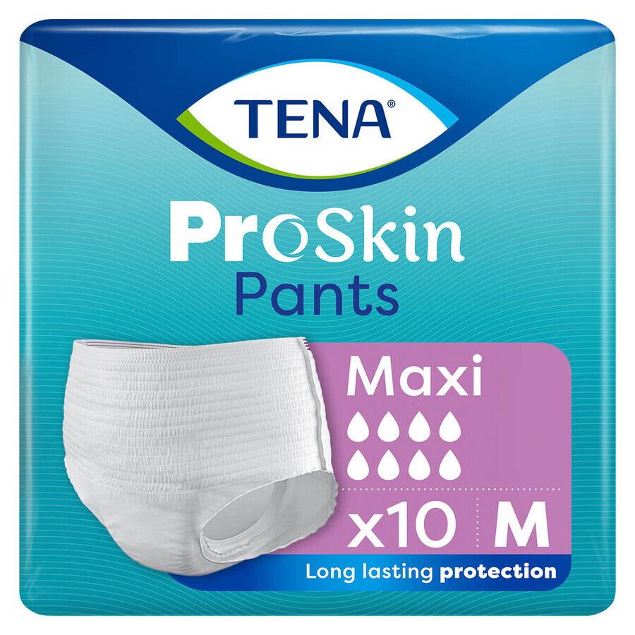 Tena Pants ProSkin, braga absorbente, talla M, 80-110 cm, Maxi, 10 piezas