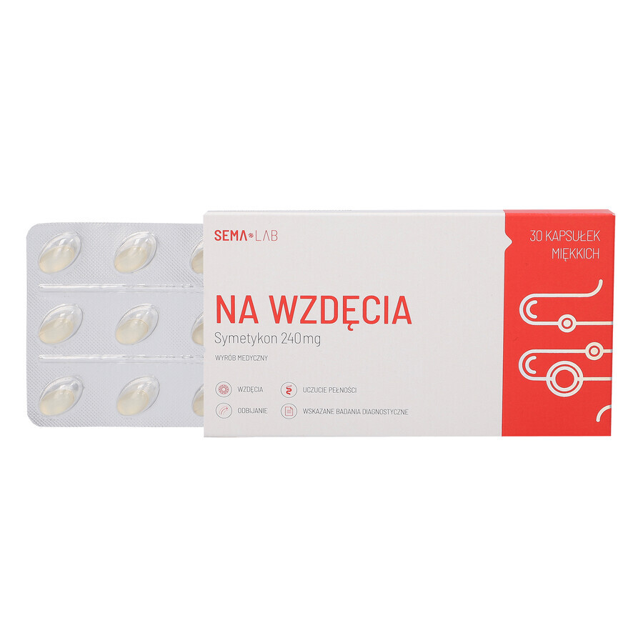 SEMA Lab Para las flatulencias 240 mg,30 cápsulas blandas