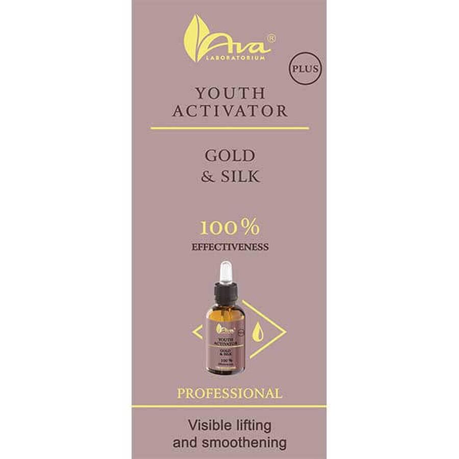 Ava Youth Activator Plus, Gesichtsserum aus Gold und Seide, 30 ml