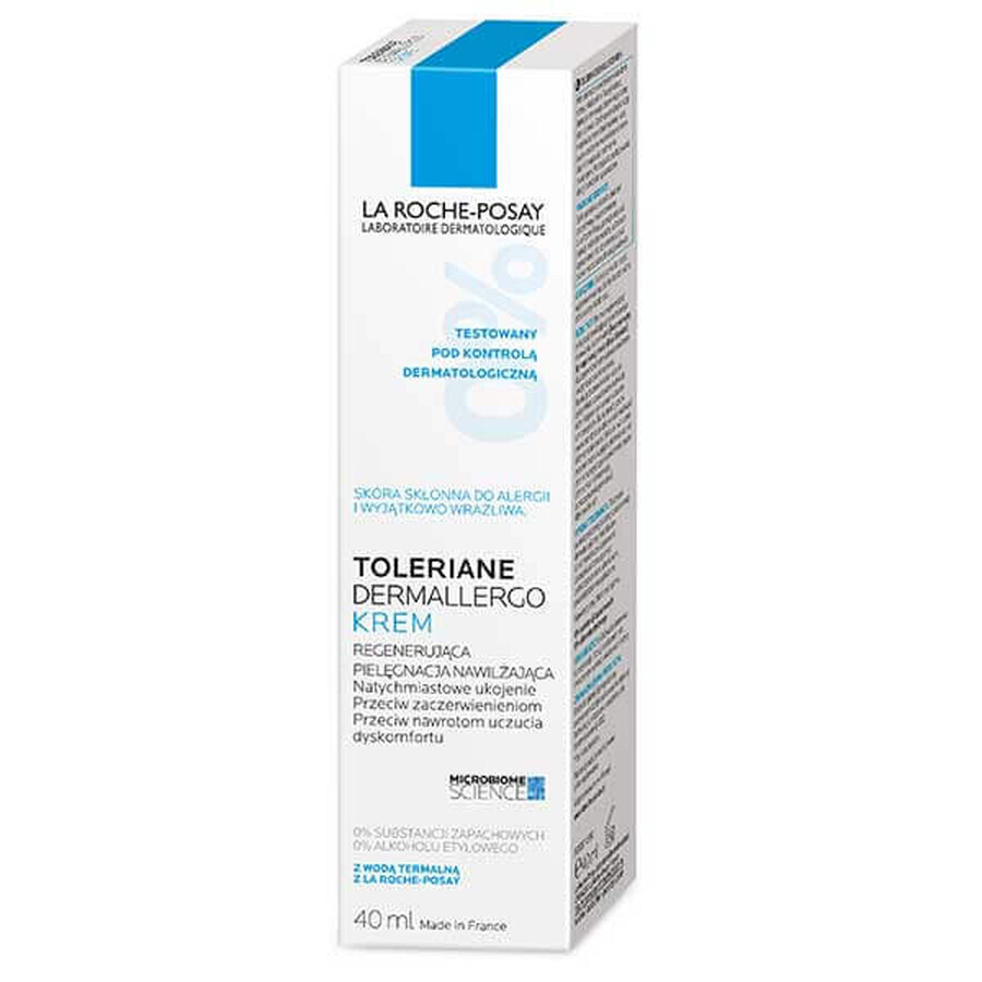 La Roche-Posay Toleriane Dermallergo, Gesichtscreme, regenerierende Feuchtigkeitspflege, 40 ml