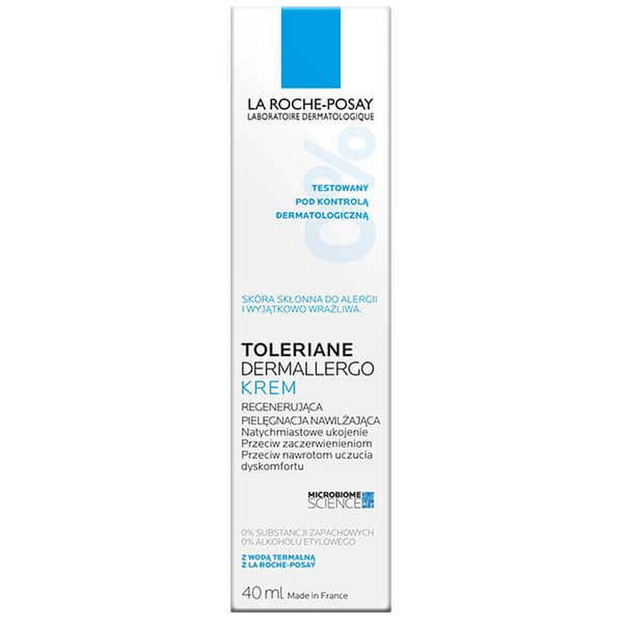 La Roche-Posay Toleriane Dermallergo, Gesichtscreme, regenerierende Feuchtigkeitspflege, 40 ml