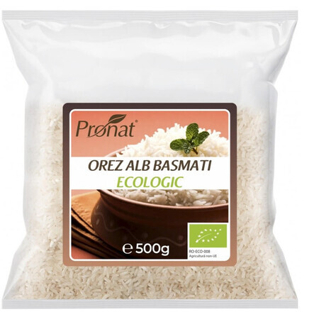 Arroz Basmati Blanco Ecológico, 500 g, Pronat