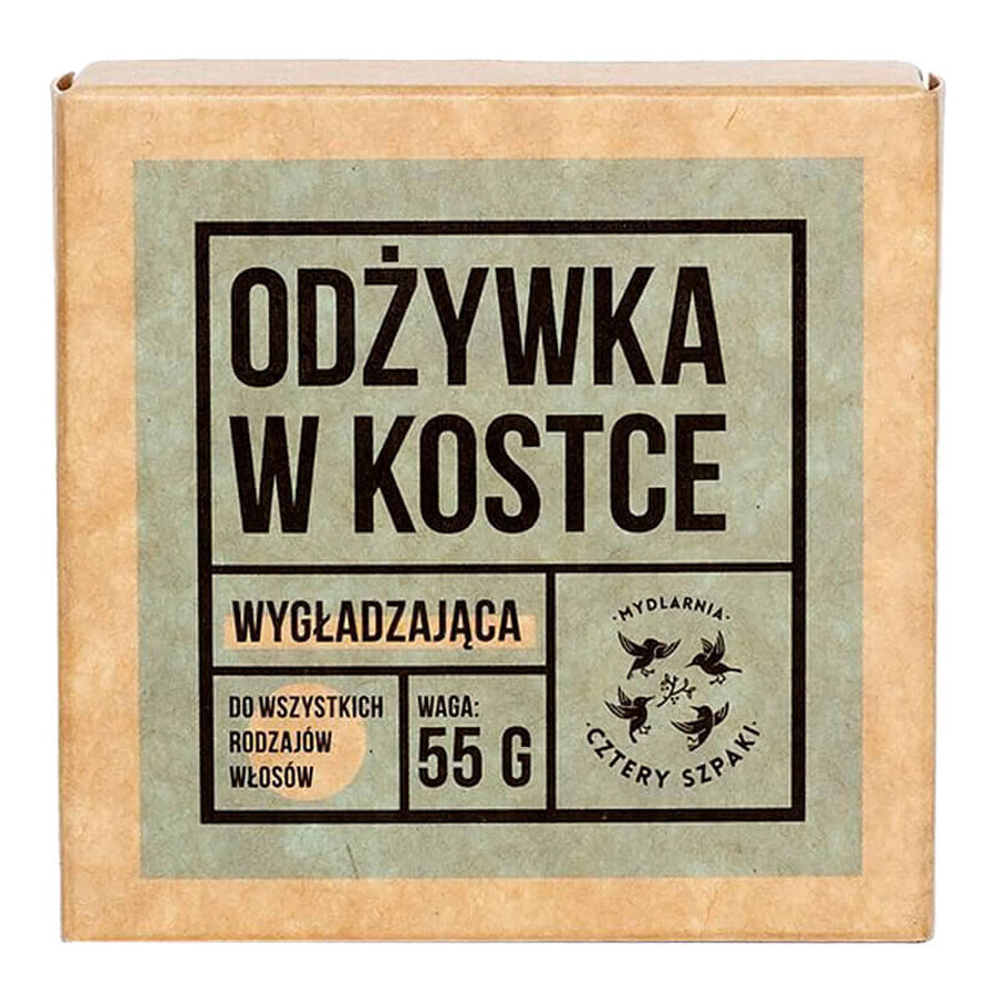 Cztery Szpaki, balsam de păr netezitor în bară, 55 g