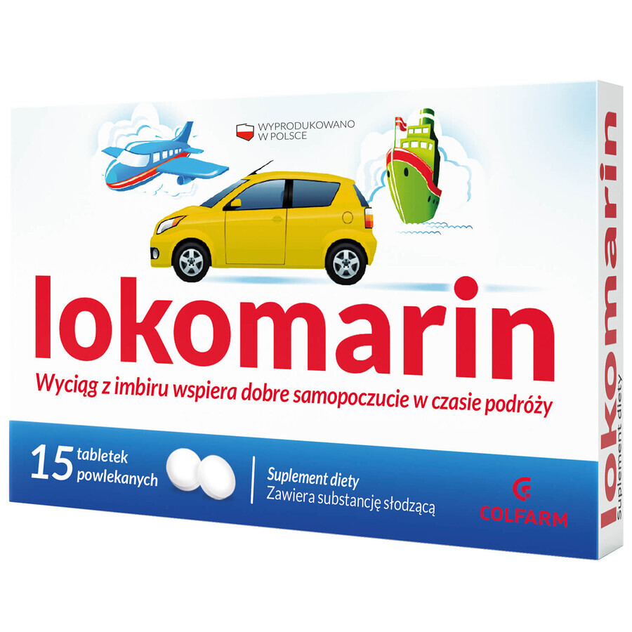 Lokomarin, 15 film-coated tablets + free coloring book