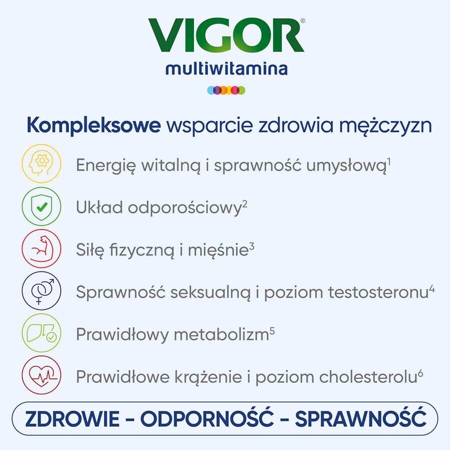 Vigor Multivitamínico Mayores de 50, 60 comprimidos