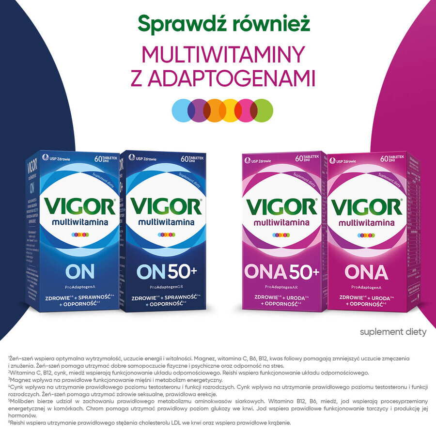 Vigor Multivitamínico Mayores de 50, 60 comprimidos