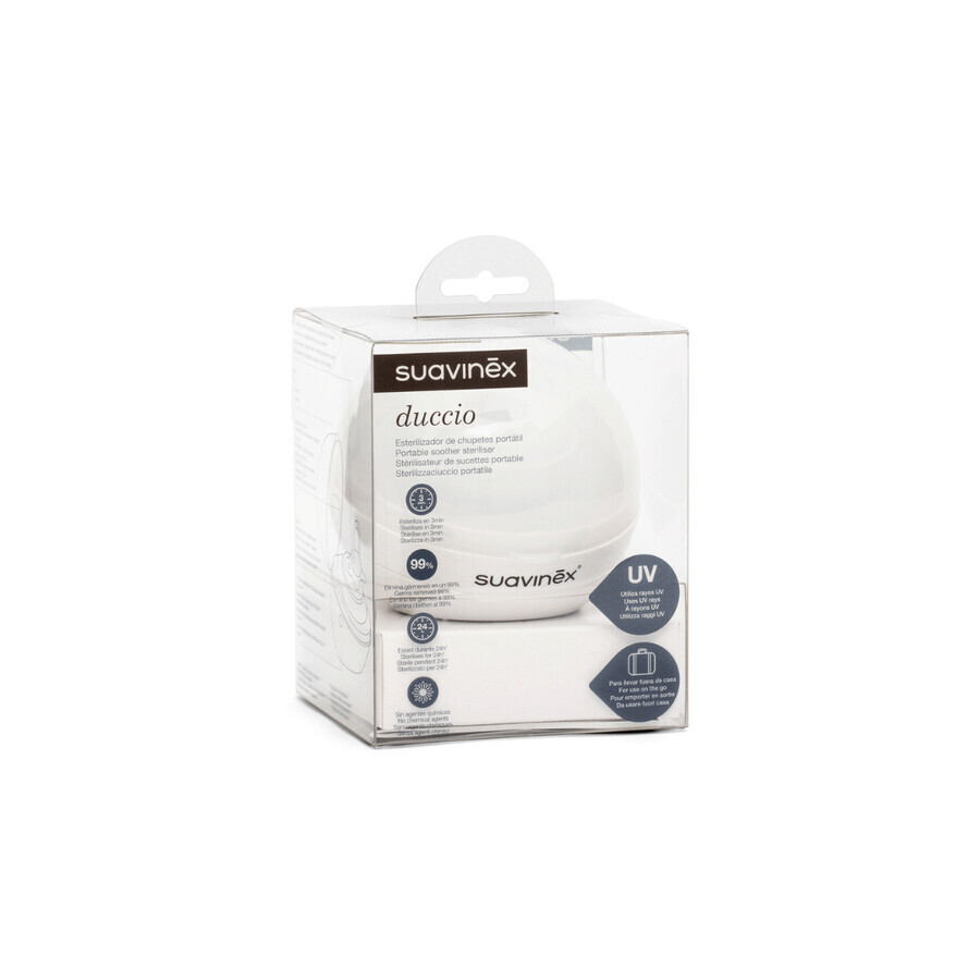 Suavinex Duccio, UV sterilizer for pacifiers, white, 1 pc.