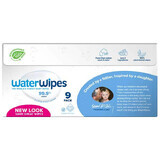 WaterWipes Bio, toallitas húmedas, agua, desde el nacimiento, 9 x 60 uds.