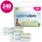 WaterWipes Zeepbes Bio, vochtige doekjes, water met zeepbes-extract, vanaf de geboorte, 4 x 60 stuks 