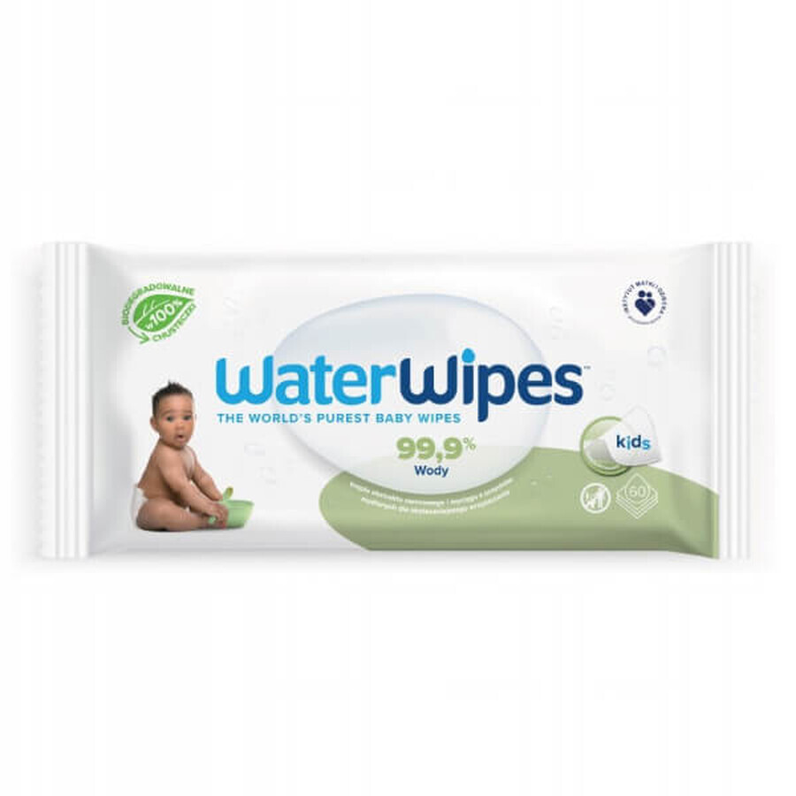 WaterWipes Zeepbes Bio, vochtige doekjes, water met zeepbes-extract, vanaf de geboorte, 4 x 60 stuks 