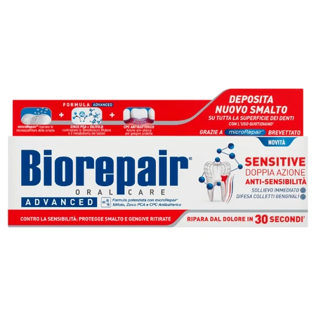 Biorepair Peribioma, pasta dentífrica, protección de las encías, sin flúor, 75 ml