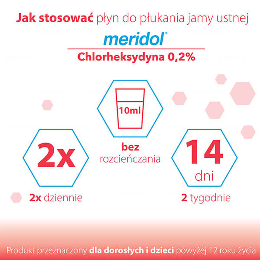 Meridol Clorhexidina 0,2%, enjuague bucal, sin alcohol, 300 ml