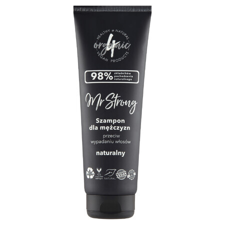 4Organic Mr Strong, natural shampoo for men against hair loss, 250 ml