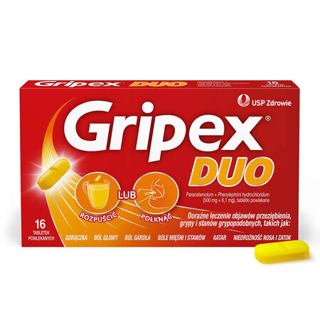 Gripex Duo, 16 comprimés