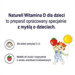 Naturell Vitamine D pour enfants 1000 UI, vanille et fraise, 60 comprimés à croquer