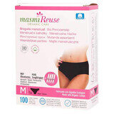 Masmi Reuse, menstrual brief, organic cotton, black, size M, 94-102 cm, 1 pc