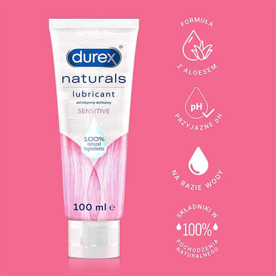 Durex Naturals Sensitive, gel íntimo delicado, 100 ml