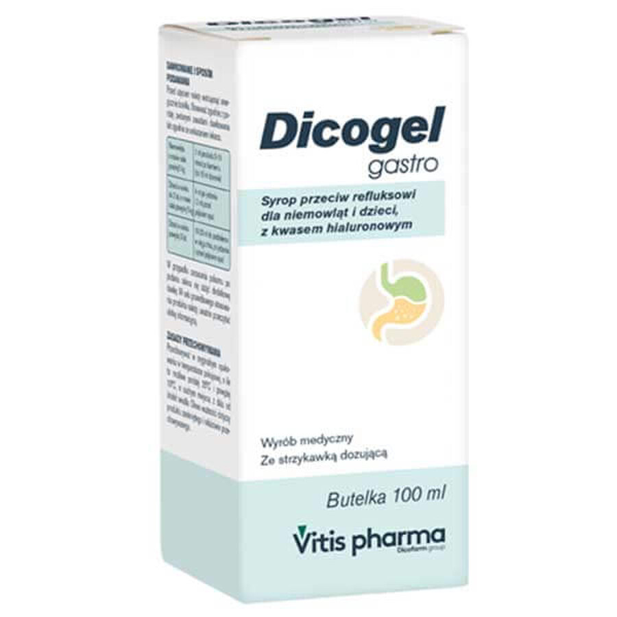 Dicogel Gastro, jarabe antirreflujo, para bebés y niños, 100 ml