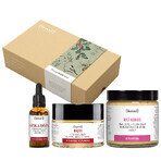 Iossi Fragrant Trio Illuminating Ritual Set, pasta limpiadora facial, 120 ml + sérum, 30 ml + crema facial, 50 ml