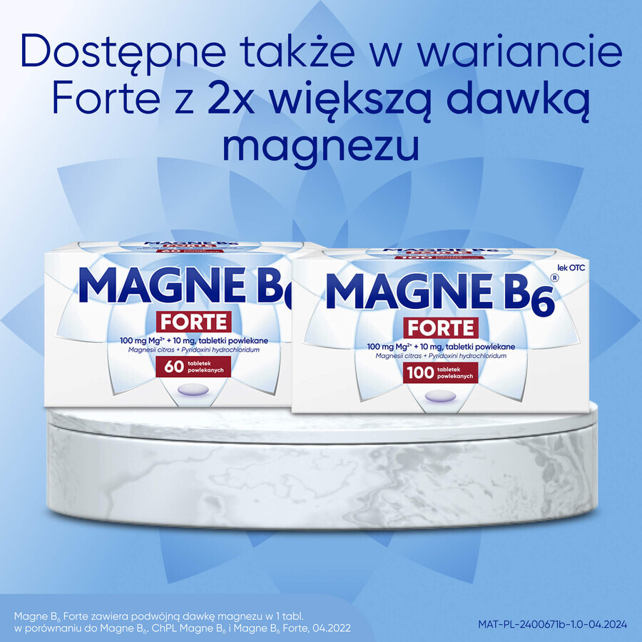 Magne B6 48 mg + 5 mg, 60 comprimidos recubiertos con película