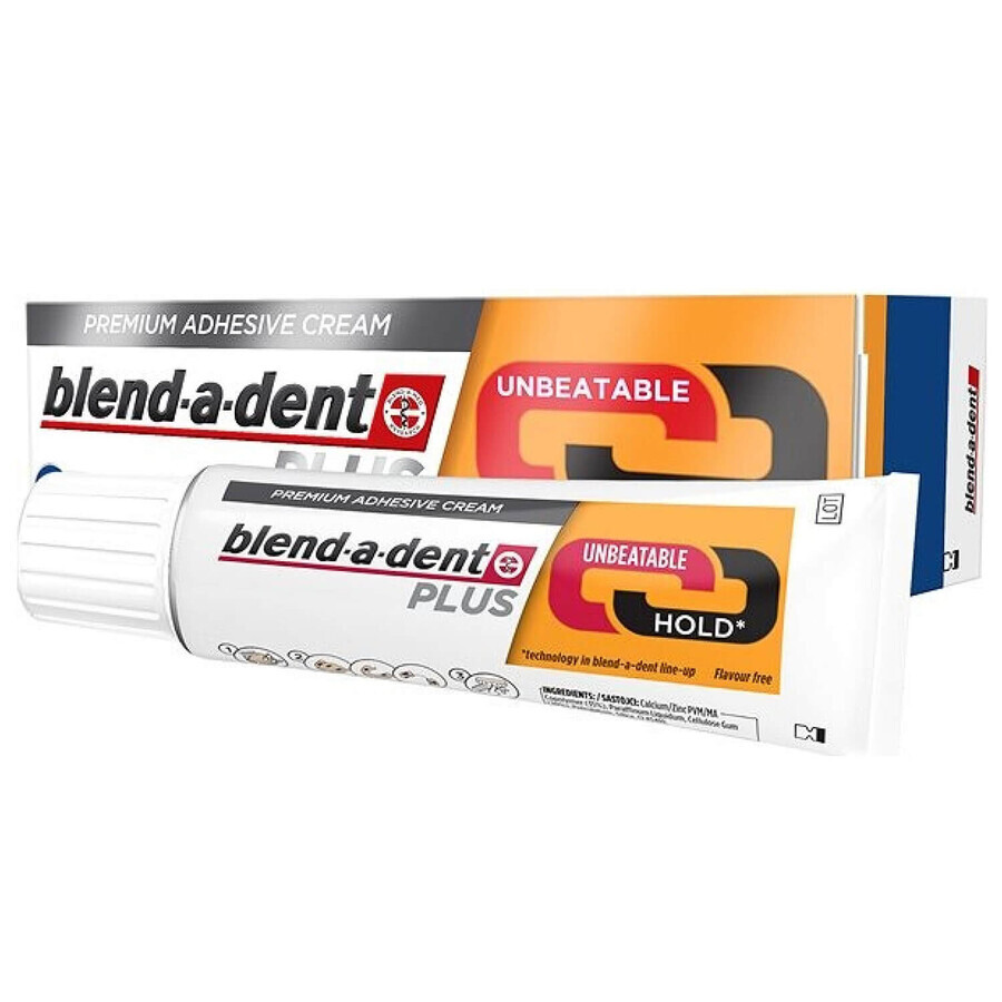 Blend-a-dent Plus, crema adhesiva para dentaduras postizas, 40 g