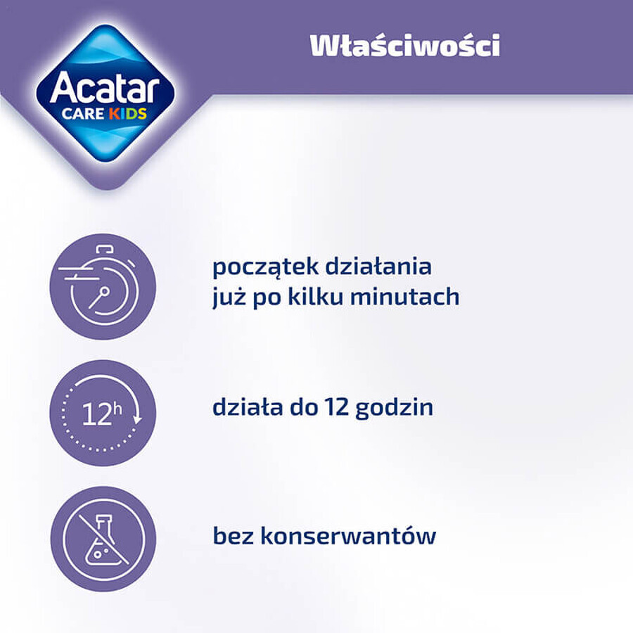 Acatar Care Kids 0,25 mg/ml, spray nazal pentru copii 1-6 ani, soluție, 15 ml