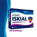 Iskial Immuno Max + Zinc, para niños mayores de 6 años y adultos, 120 cápsulas