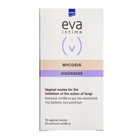 Vaginal ovules for the relief of fungal vaginitis Eva Intima Mycosis, 10 pieces, Intermed