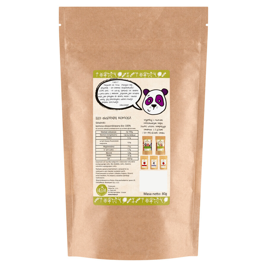 Helpa Bio exPandy, quinoa orgánica expandida, 80 g