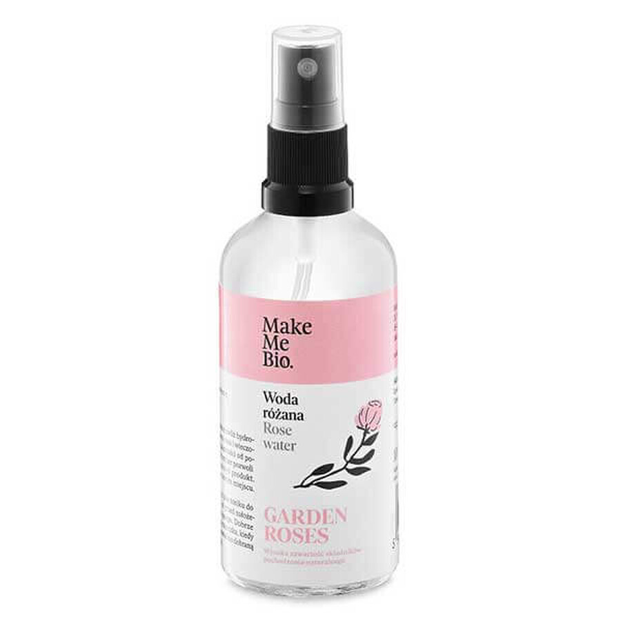 Make Me Bio Garden Roses, agua de rosas, botella de vidrio con atomizador, 100 ml