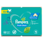 Pampers Fresh Clean, lingettes humides, 6 x 80 pcs